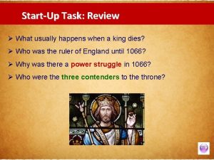 England in the 1060 s StartUp Task Review