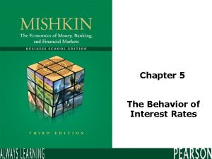 Chapter 5 The Behavior of Interest Rates Determinants