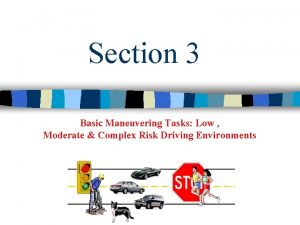 Section 3 Basic Maneuvering Tasks Low Moderate Complex