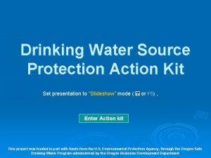 Drinking Water Source Protection Action Kit Set presentation