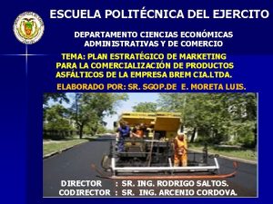 ESCUELA POLITCNICA DEL EJERCITO DEPARTAMENTO CIENCIAS ECONMICAS ADMINISTRATIVAS