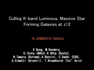 Culling Kband Luminous Massive Star Forming Galaxies at