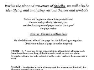 Othello plot structure