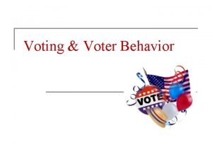 Voting Voter Behavior Terminology The Right to Vote