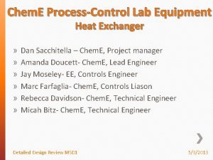 Chem E ProcessControl Lab Equipment Heat Exchanger Dan