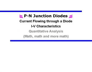 Diode current equation derivation