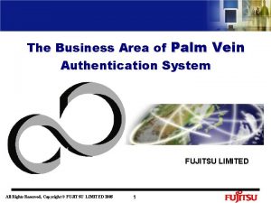 The Business Area of Palm Vein Authentication System