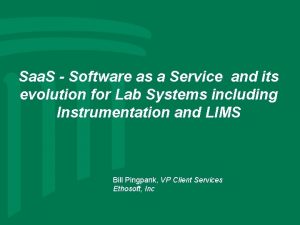 Saa S Software as a Service and its