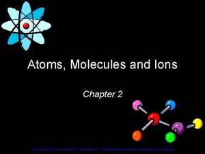 Chapter 2 atoms molecules and ions Chapter 2 atoms molecules and ions