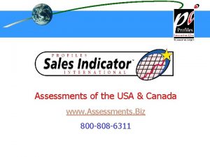 Assessments of the USA Canada www Assessments Biz