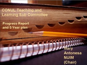 CONUL Teaching and Learning Sub Committee Progress Report