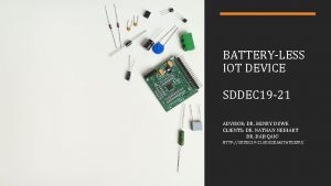 Batteryless iot