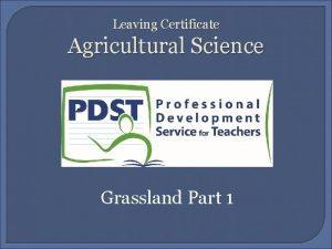 Leaving Certificate Agricultural Science Grassland Part 1 Learning