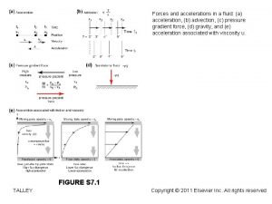 Forces and accelerations in a fluid a acceleration