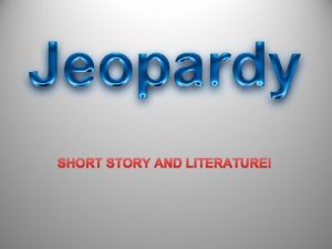 Jeopardy story elements