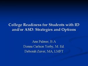 Asd college college readiness program