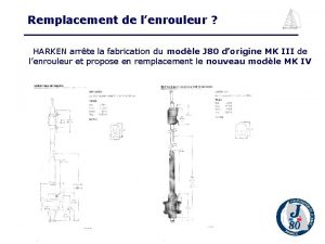 Remplacement de lenrouleur HARKEN arrte la fabrication du