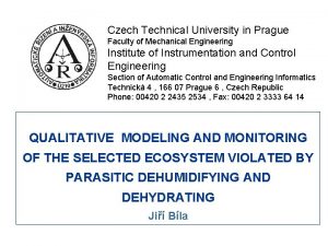 Czech technical university mechanical engineering Czech technical university mechanical engineering