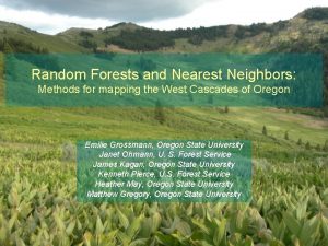 Random Forests and Nearest Neighbors Methods for mapping