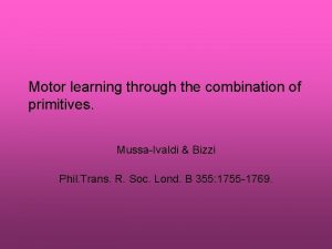 Motor learning