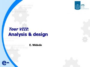 Tour VIII Analysis design E Widodo e 2