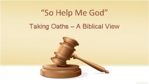 Examples of oaths in the bible