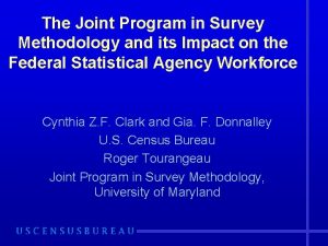 Joint program in survey methodology