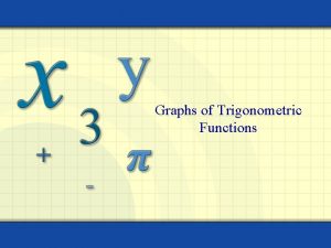 Graphs of Trigonometric Functions DAY 1 OBJECTIVES 1