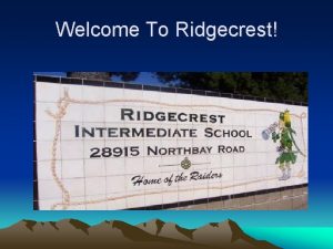 Welcome To Ridgecrest Mrs LewisWangs Credentials l Masters