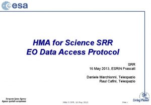 HMA for Science SRR EO Data Access Protocol