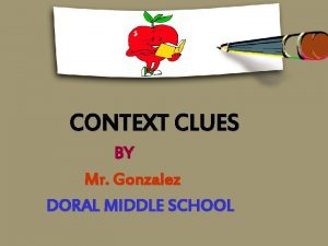 List or series context clues examples List or series context clues examples