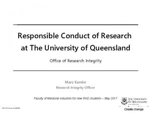 Uq research integrity module