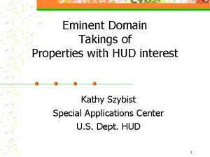 Hud special applications center