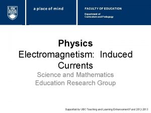 FACULTY OF EDUCATION Department of Curriculum and Pedagogy