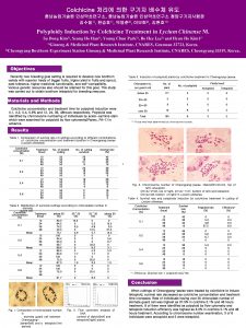 Colchicine 1 1 2 2 1 Polyploidy Induction