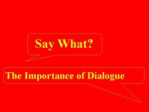 Direct dialogue definition