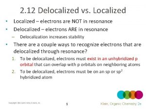 Delocalized vs localized