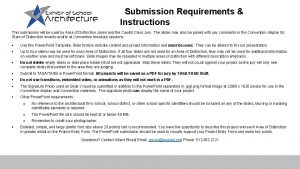 Submission Requirements Instructions This submission will be used
