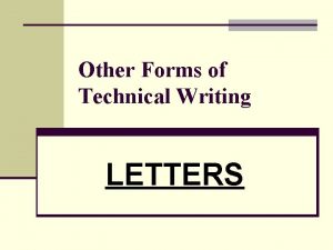 Abc format technical writing