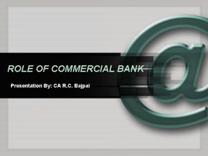 Presentation of data and information of commercial bank