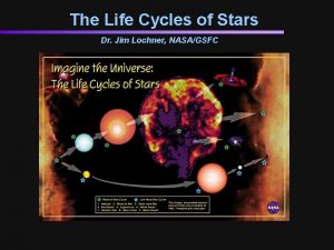 The Life Cycles of Stars Dr Jim Lochner
