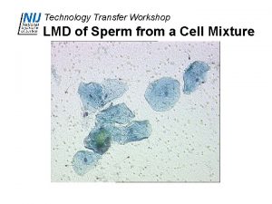 Technology Transfer Workshop LMD of Sperm from a