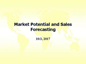 Difference between sales potential and market potential