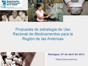 Propuesta de estrategia de Uso Racional de Medicamentos