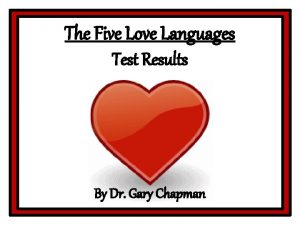 Love language test results