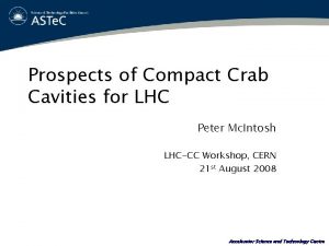 Prospects of Compact Crab Cavities for LHC Peter