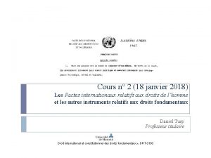 Cours n 2 18 janvier 2018 Les Pactes