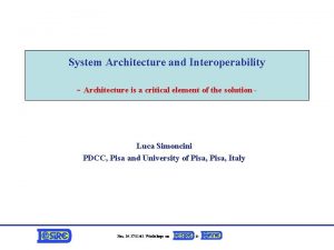 Interoperability architecture