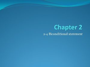 What is biconditional statement What is biconditional statement