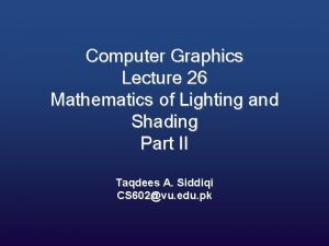 Spotlight computer graphics